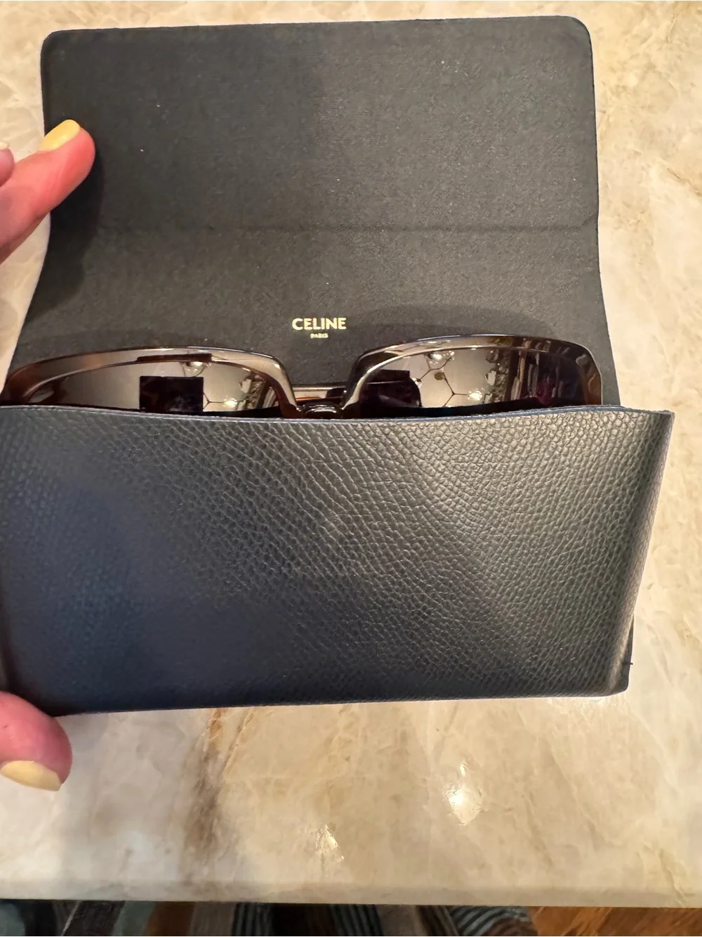 Celine oversized blonde Havana sunglasses